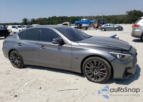 2019 Infiniti Q50 Red Sport 400 из США, поврежденный, VIN JN1FV7AR8KM801162